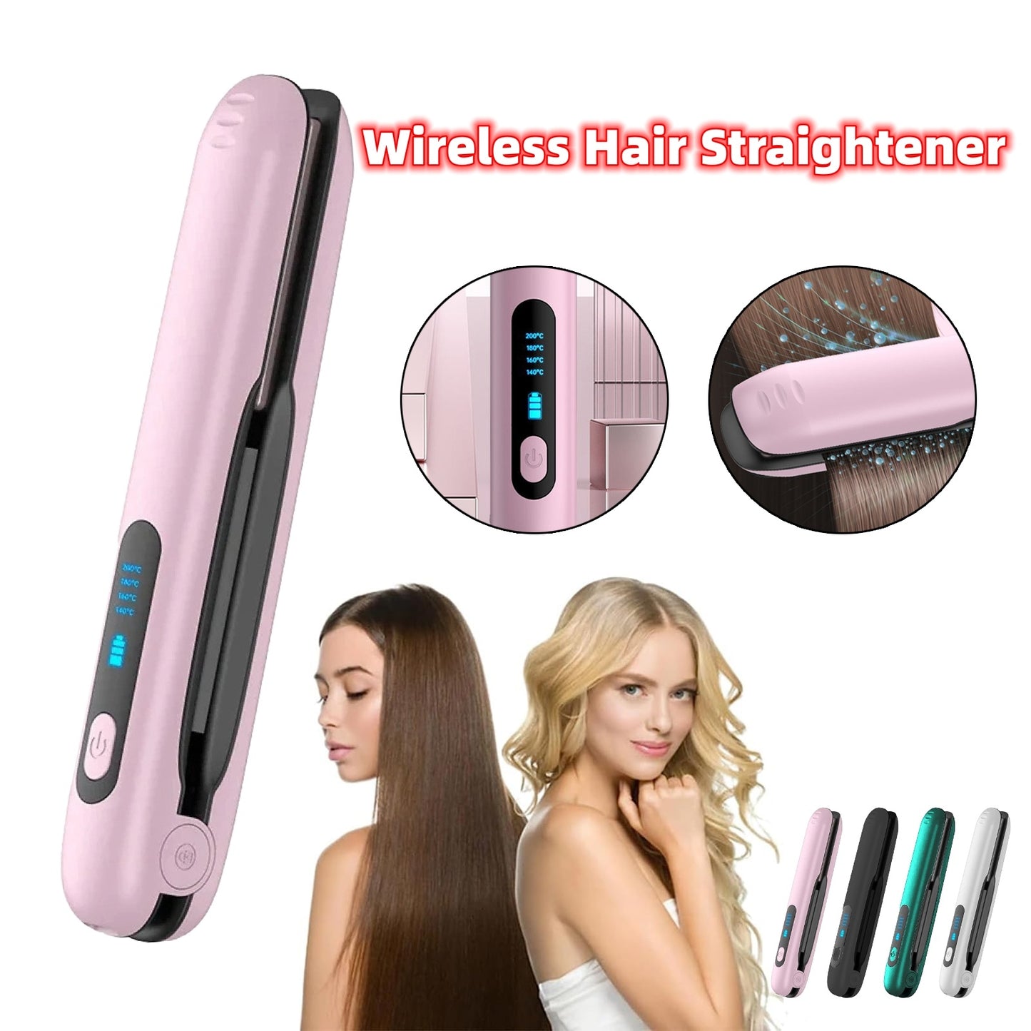 Portable + Wireless Hair Straightener