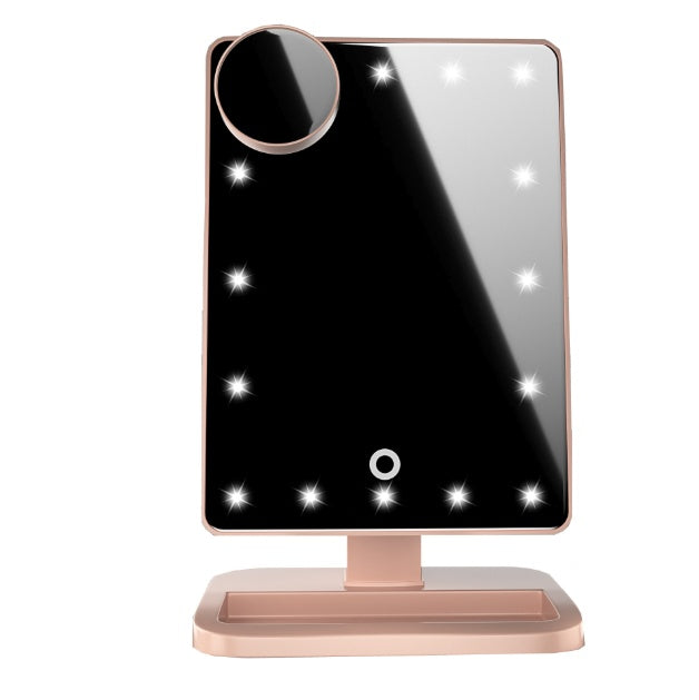 Touch Screen Makeup Mirror With LED Lights + Bluetooth Speaker