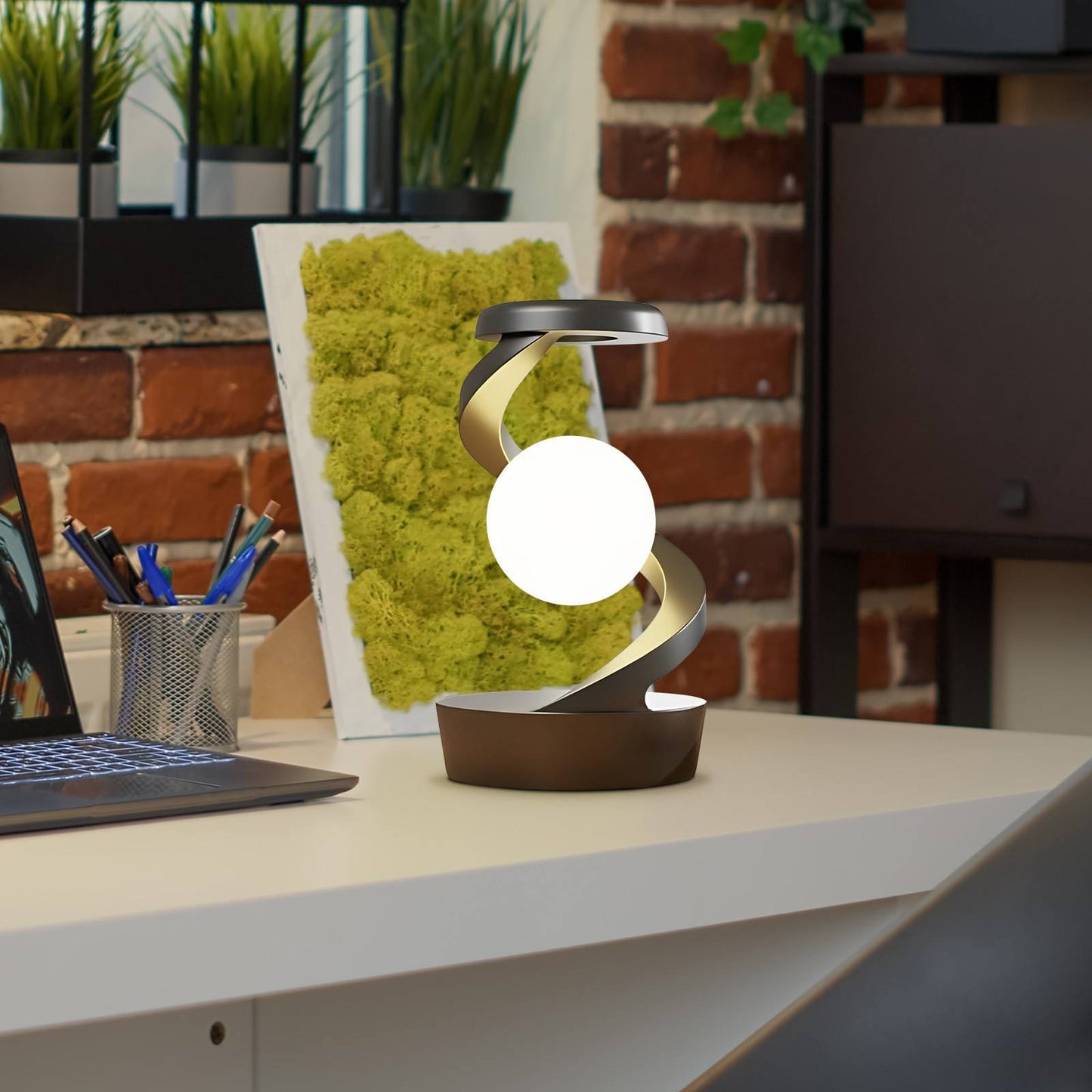 Rotating Moon Lamp With Phone Charging Sensor