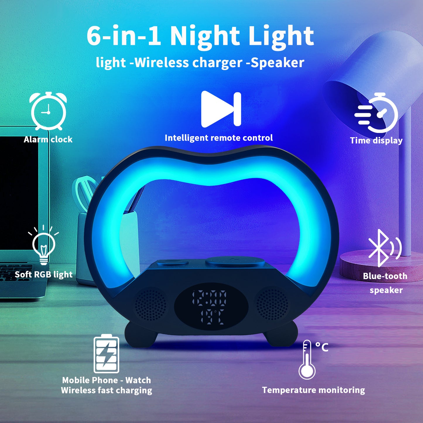 NEW 6-In-1 Smart LED Speaker