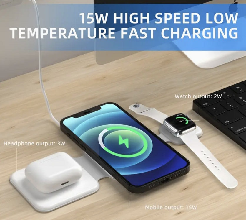 3-In-1 Multi-Device Wireless Charger