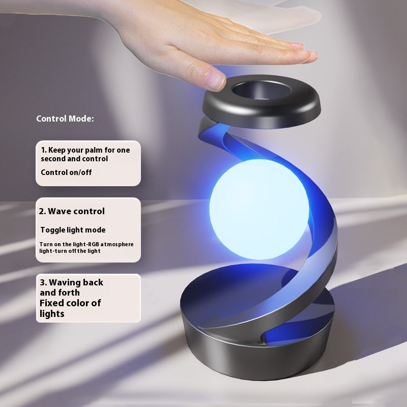 Rotating Moon Lamp With Phone Charging Sensor